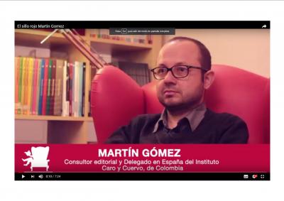 El Sillón Rojo de ARCE en Youtube: entrevista a Martín Gómez (Colombia), consultor editorial